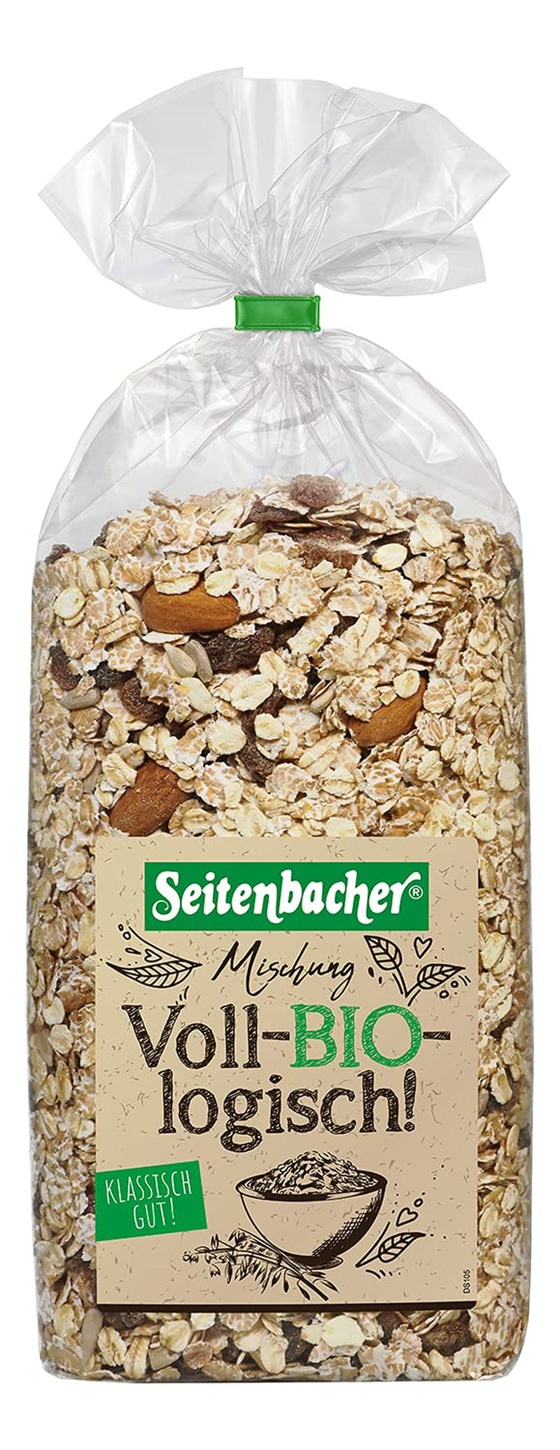 Seitenbacher Bio Müsli Voll-Biologische Mischung I Ohne Zugesetzten Zucker I Ohne Zugesetztes Fett I (1 X 750 G) Céréales Naty Shop 1