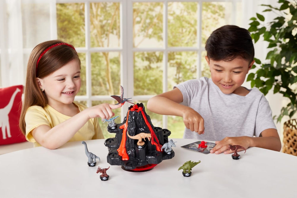EPOCH Games - Jurassic World Trembling Volcano 7509 Jeu de société dinosaure pour enfants à partir de 4 ans