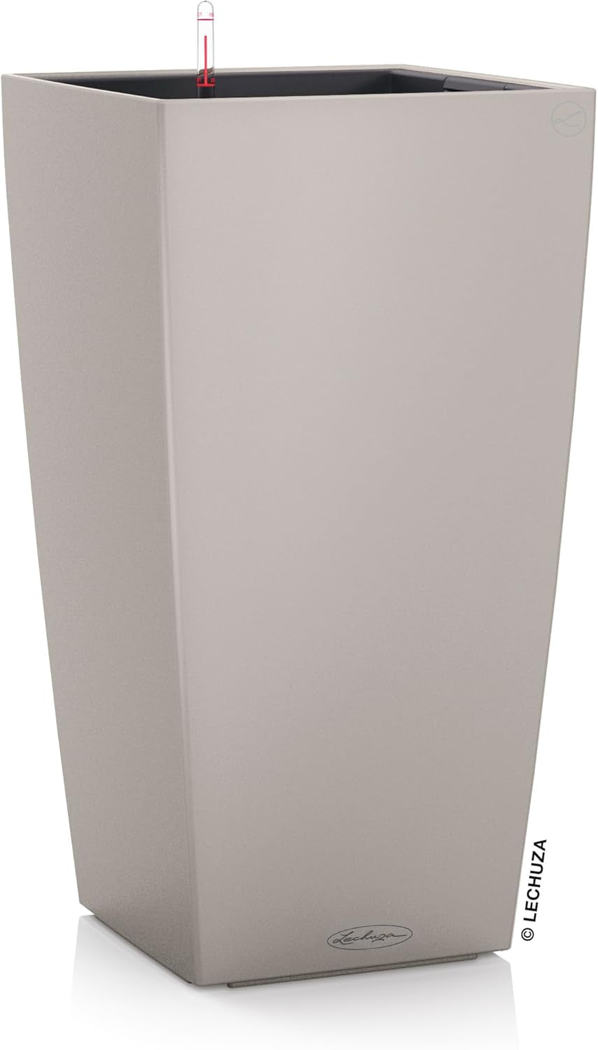 LECHUZA CUBICO Couleur 30 gris ardoise 13138, 29,5x29,5x56,5 cm