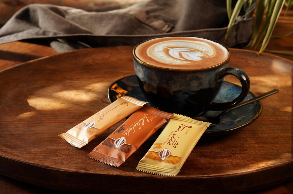 Mix pentru biscuiți fini HELLMA - 200 de biscuiți, ambalați individual - 3 sortimente - Cutie de depozitare - Pentru hoteluri, cafenele și restaurante