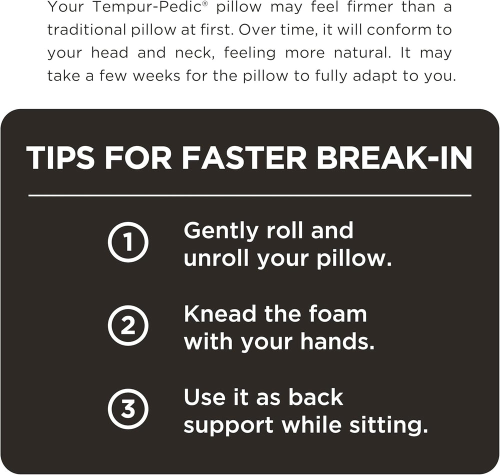 Oreiller Symphony TEMPUR-PEDIC Fabriqué en mousse à mémoire de forme, Luxueux, Doux, Standard, Blanc Oreillers standard Naty Shop