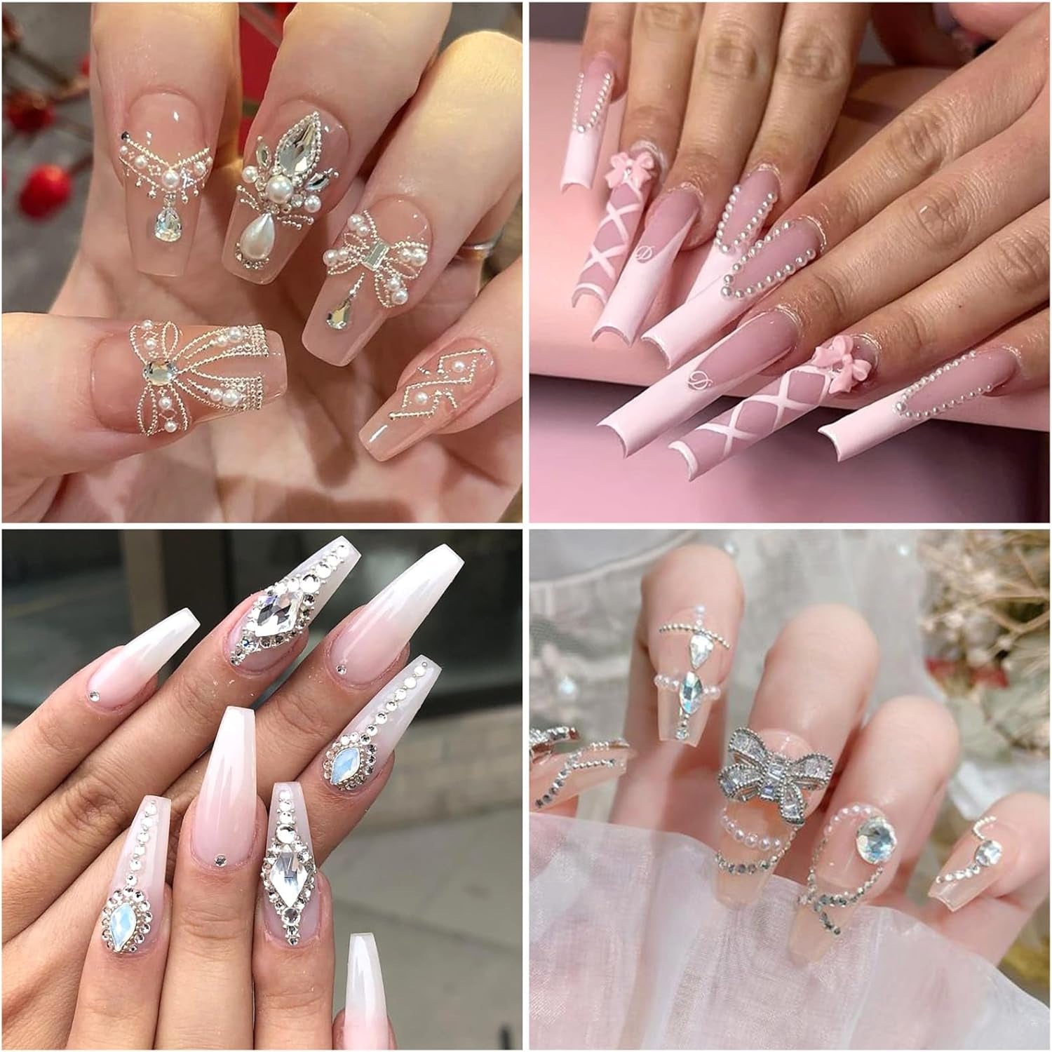 2 Schachteln Nagel Steine Mit Pinzette Und Stift Strasssteine Weiß Flatback Perlen Nägel Schmuck Nageldesign Zubehör Nail Charms Für Frauen Nagel Dekorationen Design