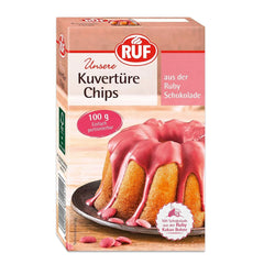RUF Couverture Chips Ruby, 100 grammes Glaçages et Décor Naty Shop 100 grammes Ruby