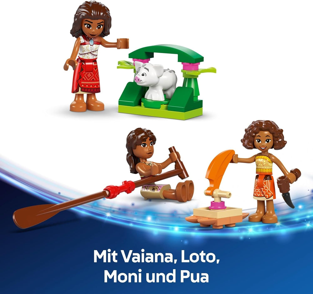 LEGO Ç€ Disney Moana 2 : Le radeau d'aventure de Moana - Bateau jouet avec voiles, pont amovible, feu de camp et 3 mini-poupées dont Loto et Moni - Cadeau pour les filles de 6 ans et plus et les fans - 43270 Jeux de construction Beuche den LEGO-Store