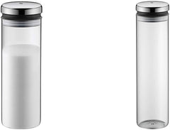 Pot de conservation en verre WMF Depot 1,5 L hauteur 28,5 cm Pot de conservation avec couvercle & Pot de conservation en verre Depot 2 L hauteur 36 cm Pot de conservation avec couvercle Boîtes de conservation des aliments Naty Shop 2L Pack de bocaux en verre