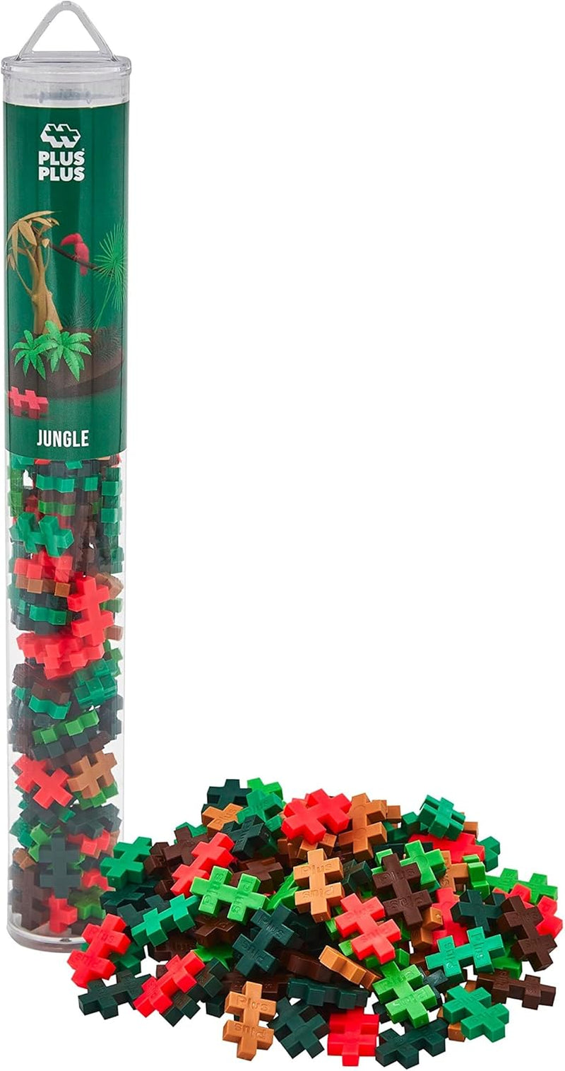 Plus-Plus 9604262 Geniales Konstruktionsspielzeug, Regenbogen, Kreativ-Bausteine Tube, 240 Teile