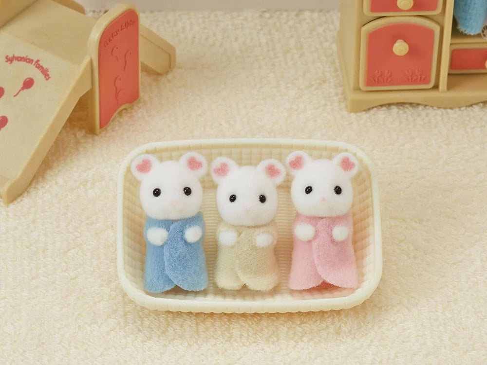 Sylvanian Families L5337 Triplettes de souris guimauve - Figurines de maison de poupée Naty Shop Dolls