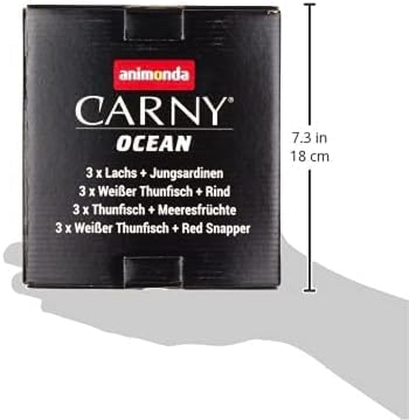 animonda Carny Adult Ocean Marine Variety No. 1 (12 x 80 g), nourriture humide pour chat adulte, nourriture humide aux filets de poisson tendres, nourriture pour chat sans céréales et sans sucre