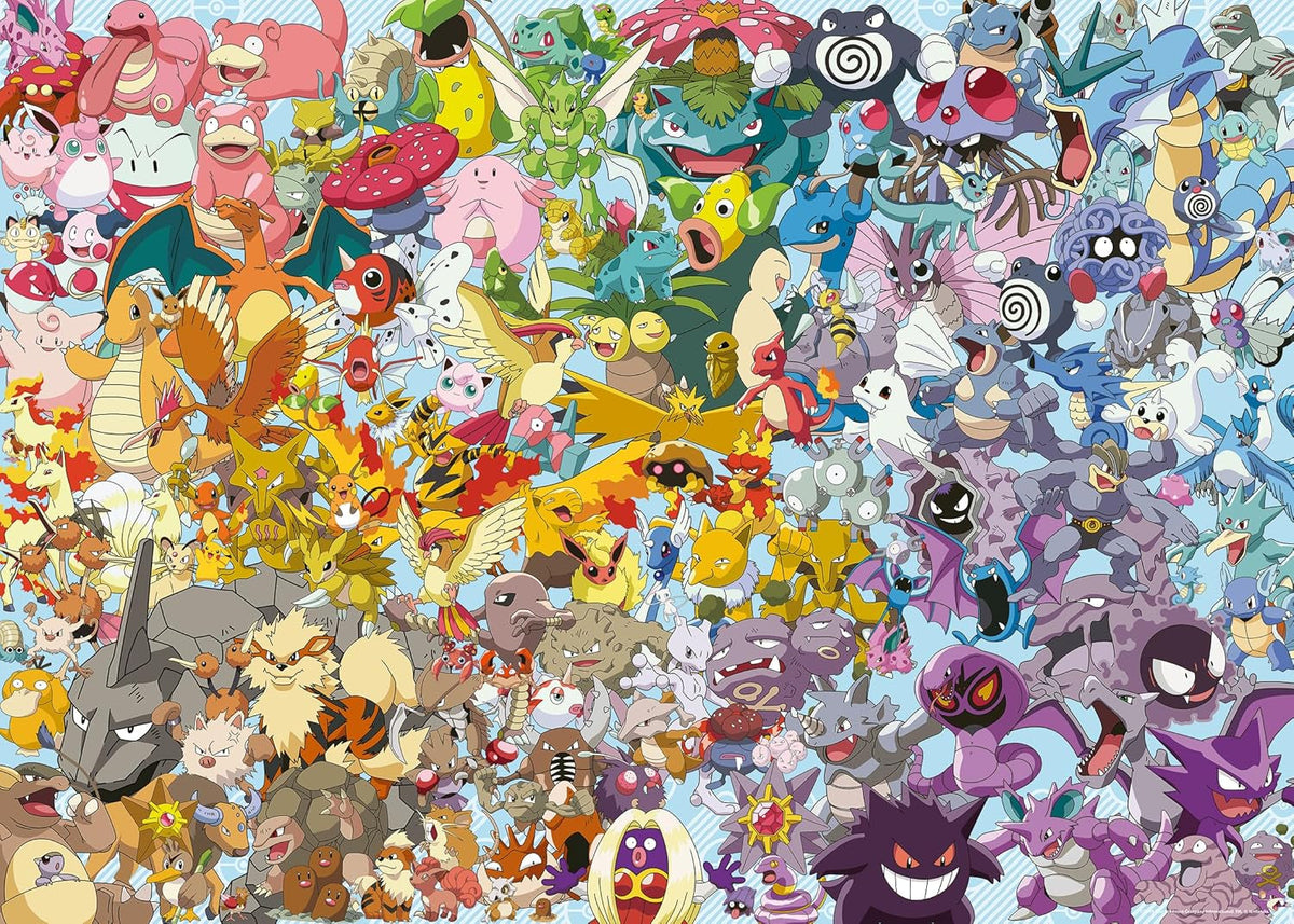 Ravensburger Puzzle 1000 pièces 12000460 Défi Pokémon - Les 150 Pokémon de la première génération comme puzzle stimulant pour adultes et enfants à partir de 14 ans Puzzle Naty Shop Nouveau design