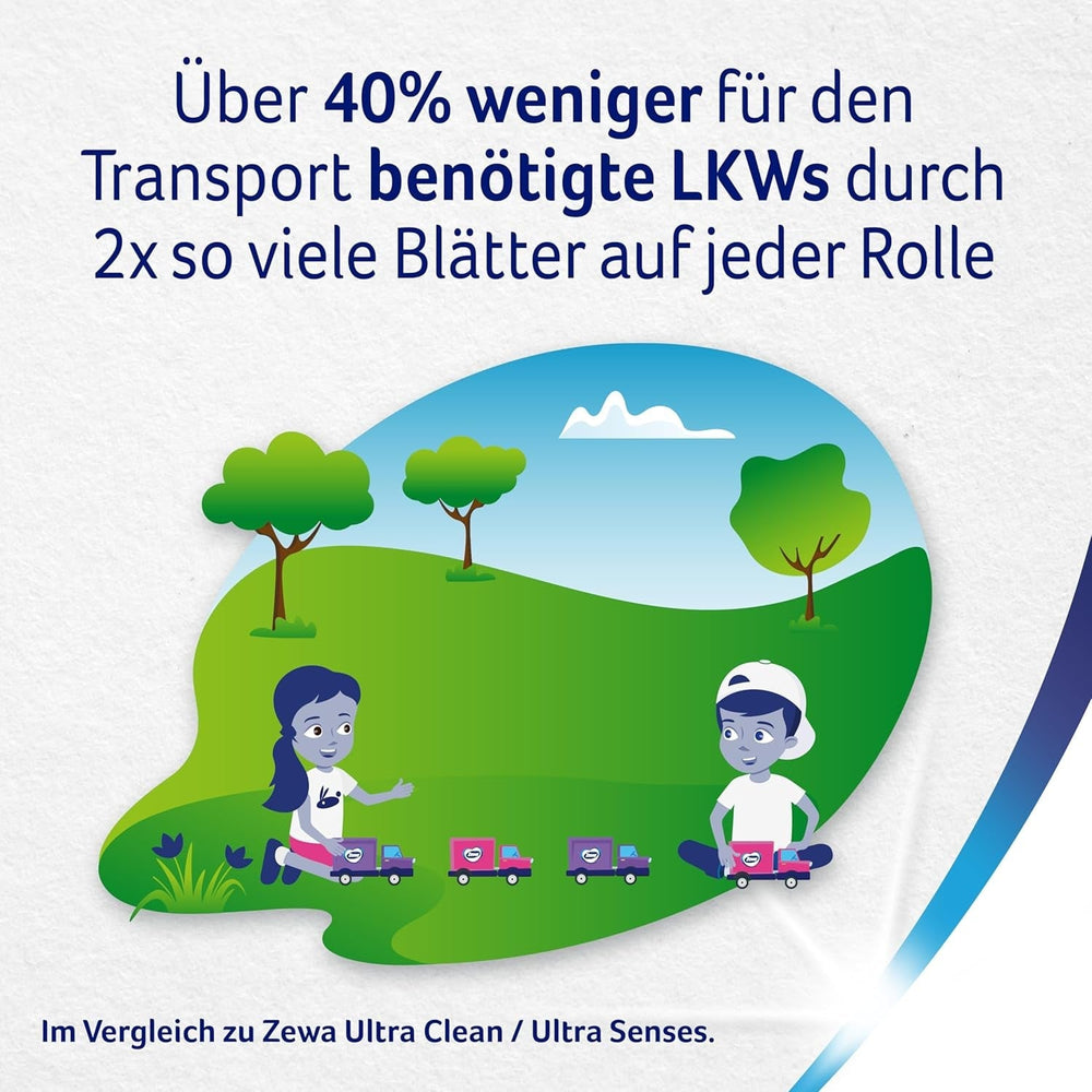 Zewa Ultra Smart Papier toilette en vrac, 36 rouleaux de 280 feuilles, rouleau géant, 4 épaisseurs, couleur claire