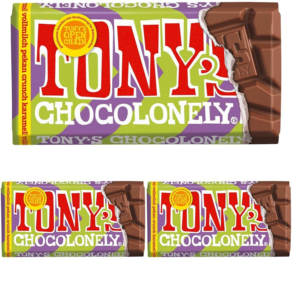 Tony's Chocolonely - Chocolat noir aux amandes et sel marin 90g
