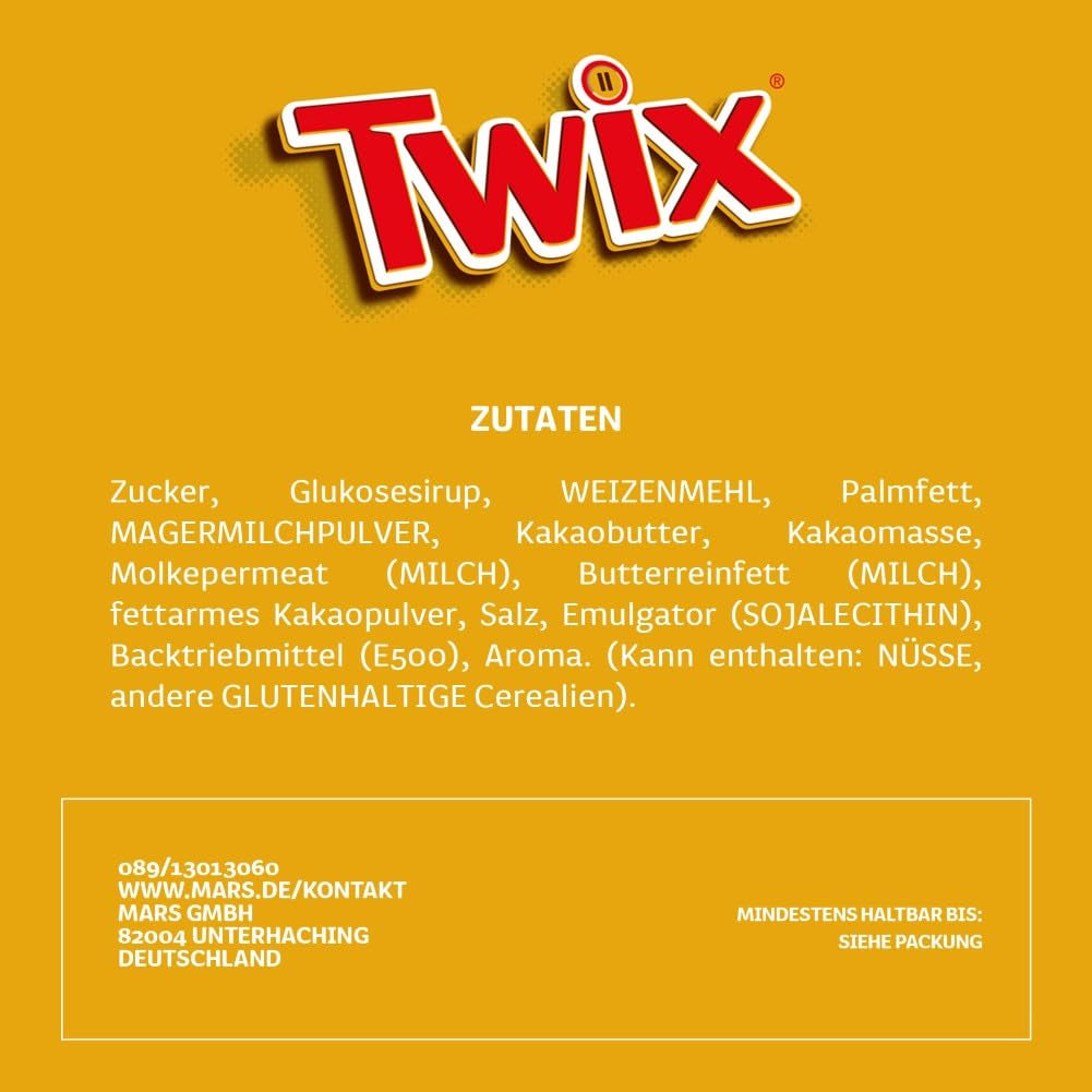 Barres de chocolat au caramel salé Twix | Paquet de chocolat en vrac | 30 barres doubles (30 x 46g)