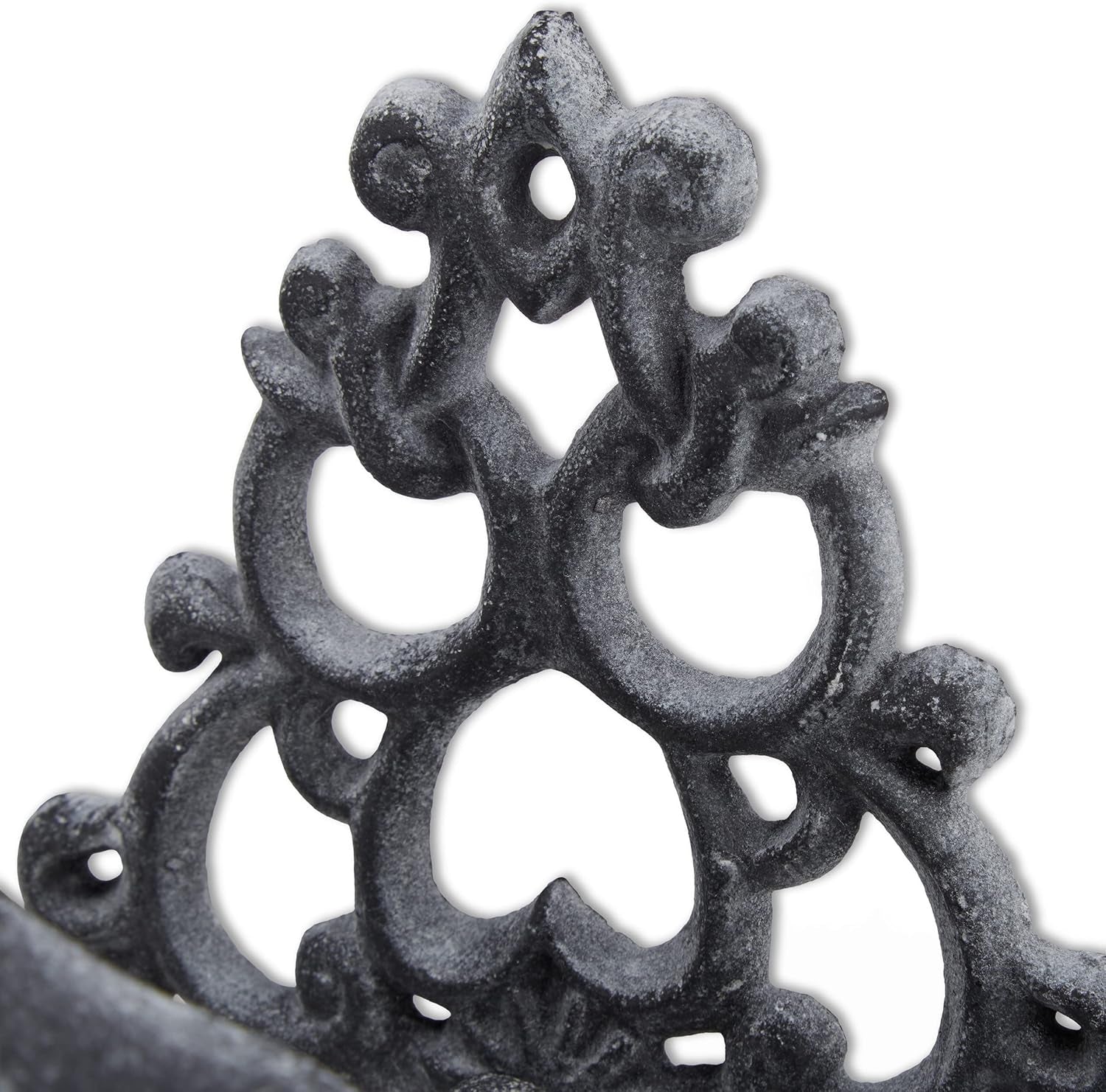 Suport furtun de grădină Relaxdays, fontă, design broască, nostalgic, suport furtun, ÎxLxA: 19 x 27 x 17 cm, gri