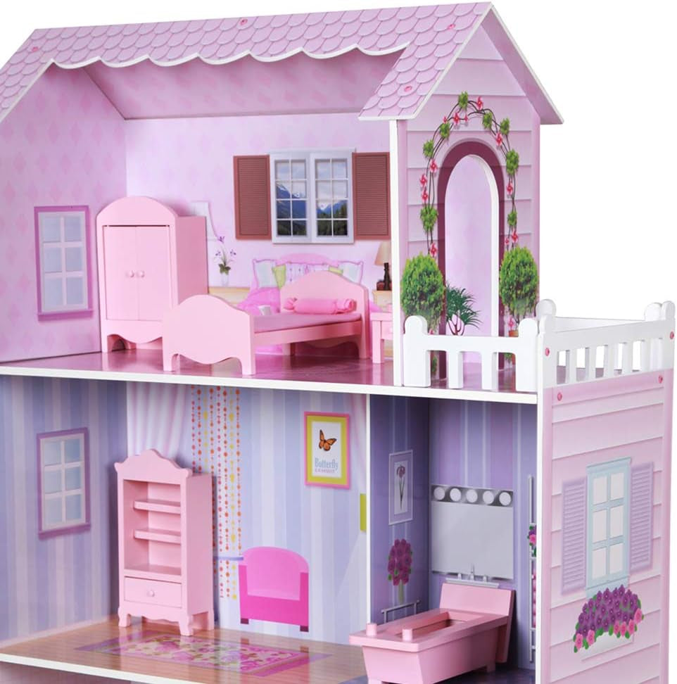 WOOMAX Colorbaby 85293 Maison de poupée en bois Naty Shop Maisons de poupées