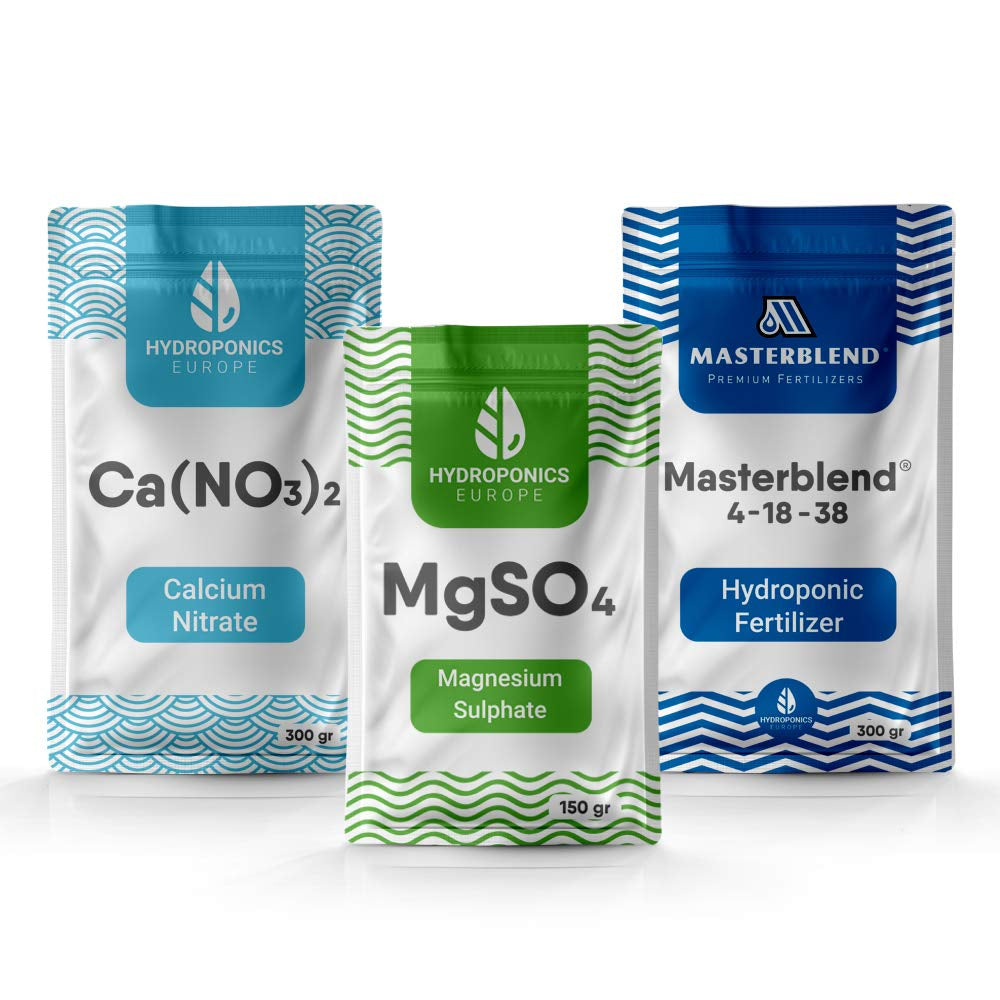 4-18-38 Kit complet d'engrais hydroponique | Système de nutriments hydroponiques | Livraison depuis l'UE | 0,75-4,0 kg (1,5)
