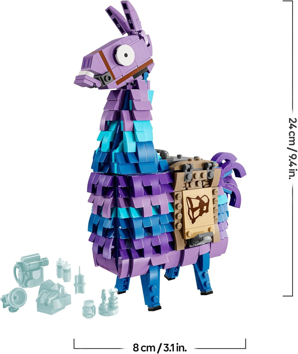 LEGO Fortnite Vorratslama Spielzeug - Spielfigur zum Bauen & Sammeln aus Videospiel - Zubehör wie Schlürfsaft - Gaming Spielset - Gamer Geschenk für Jungen, Mädchen und Teenager ab 12 Jahren - 77071