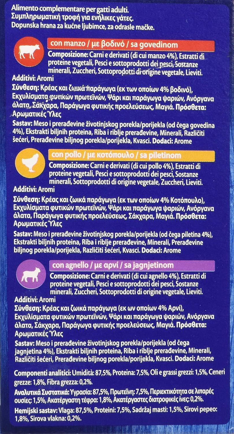 PURINA Soupe Katze Köstliche Auswahl mit Rindfleisch, mit Hen, mit Lamm - 48 Beutel à 48 g ou 48 g (8 Packungen à 6 x 48 g)