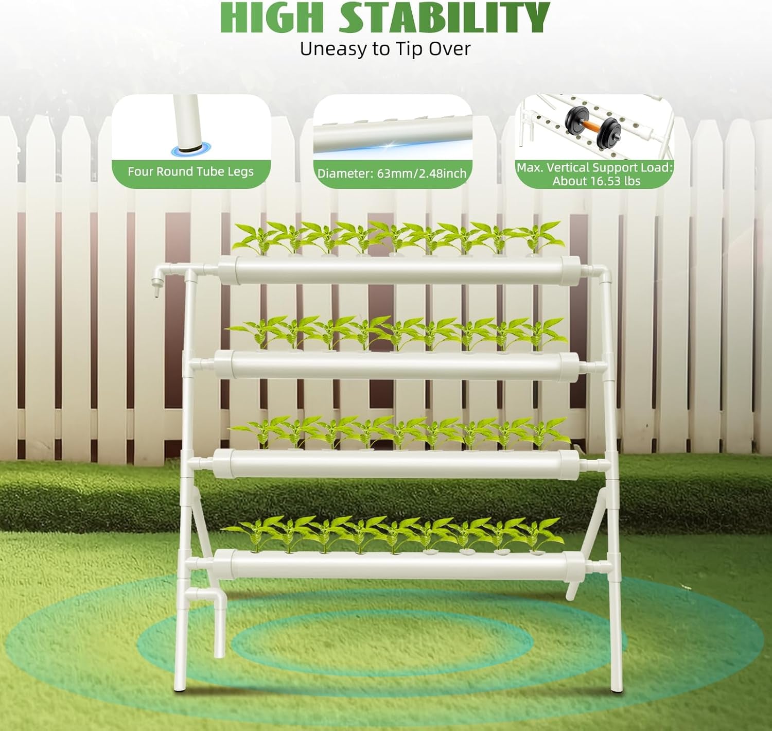 Kit de culture hydroponique 36 trous système d'irrigation des plantes hydroponiques Kit de culture hydroponique pour jardin maison jardin bureau