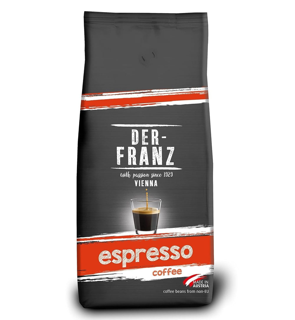 Café Crème DER-FRANZ, Intensité 4/5, 100% Arabica, café en grains entiers Naty Shop Café 1 Kg Expresso
