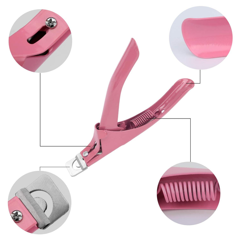 MWOOT 3 Pièces Pinces à Faux Ongles Pinces à Ongles en Acrylique, Outil de Manucure Coupe-Ongles en Acier Inoxydable pour Ongles en Gel Artificiel Acrylique