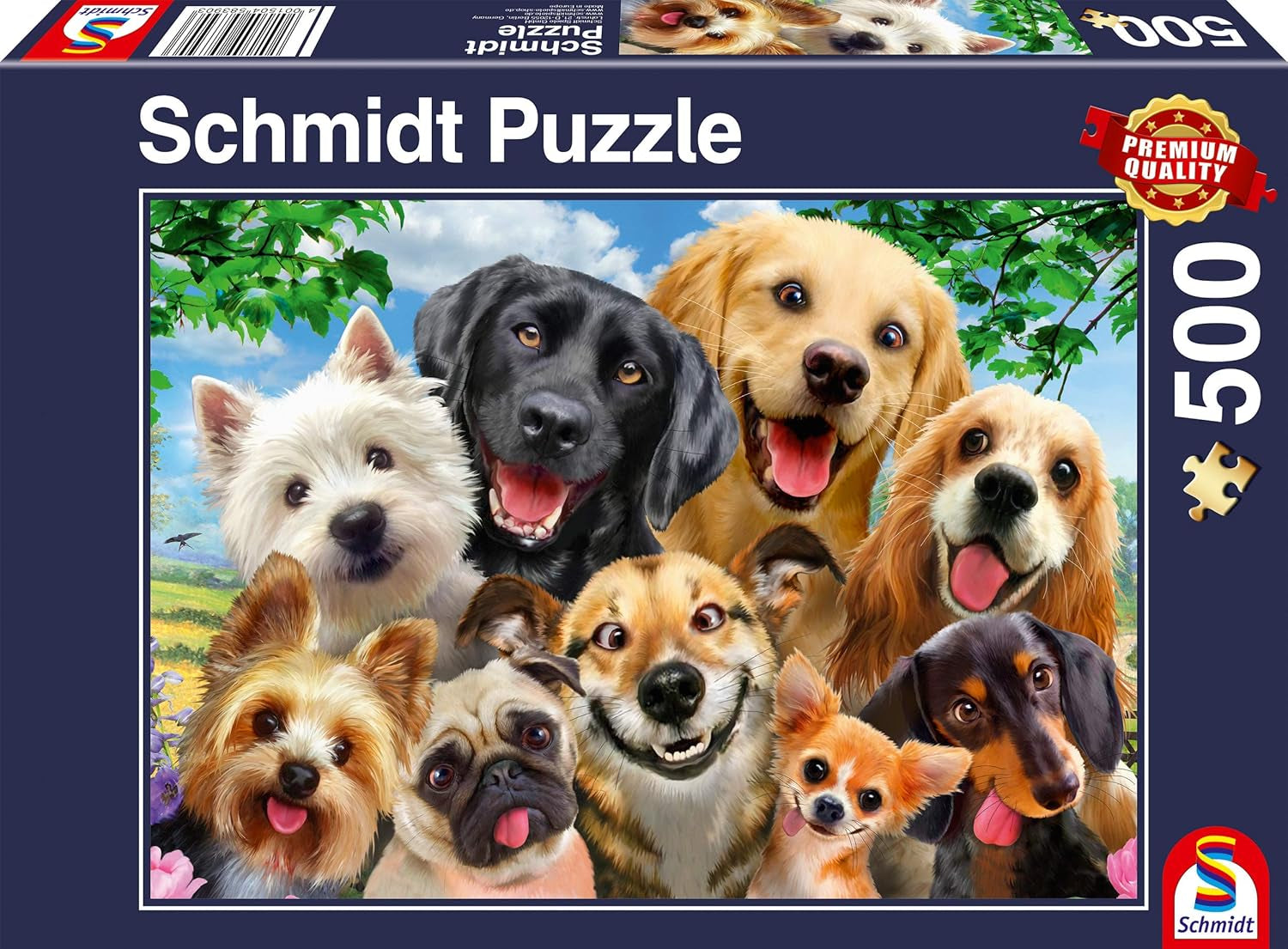 Schmidt Spiele 58390 Chien selfie, puzzle 500 pièces Puzzle Naty Shop Titre par défaut