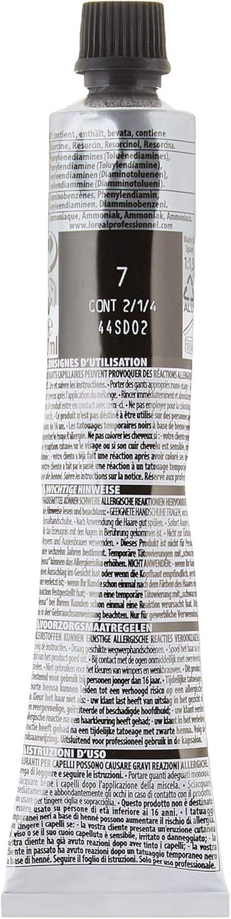 L'Oréal Professionnel Majirel 7 blond moyen, 50 ml Teinture capillaire Naty Shop