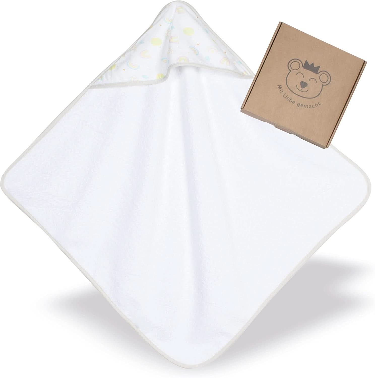 Serviette à capuche pour enfants | 75X75Cm | 100% coton | Oeko-TEX 100 | Fournisseur n°1 pour les cliniques | Unisexe Mère et Enfant Naty Shop