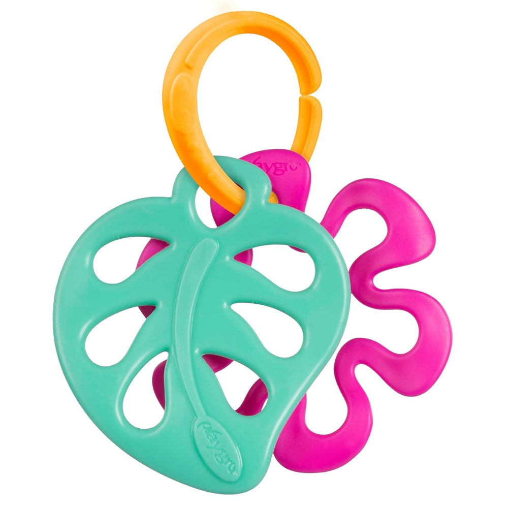 Playgro Clip Clop Coffret Cadeau d'Activités Sensorielles de Jardin - Jouet de Jardin Sensoriel pour Bébés à partir de 0 Mois - Jouet Interactif avec Hochets, Anneau de Dentition et Ami de la Poussette - 4 Pièces