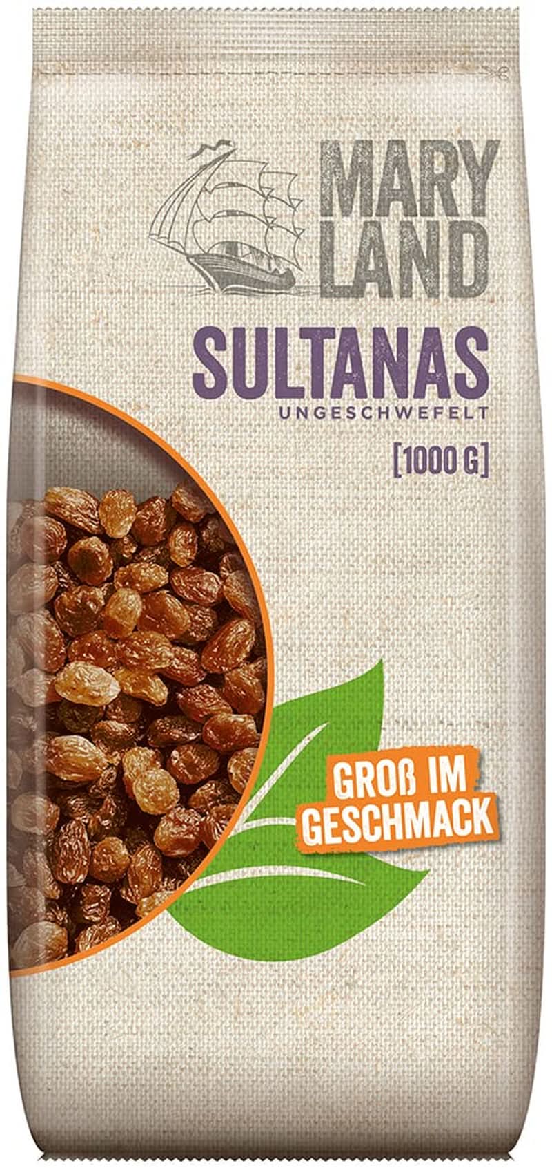 Sultanes du Maryland, Raisins secs, naturellement sucrés, sans sucre ajouté - sans conservateurs, 1 Kg Produits déshydratés Naty Shop
