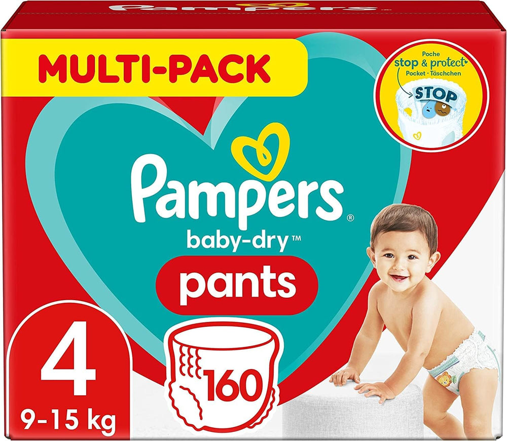 Pampers Baby-Dry Pants Größe 5, 160 Stück, 11kg-17kg, 360° auslaufsichere Fit pour le jour et la nuit