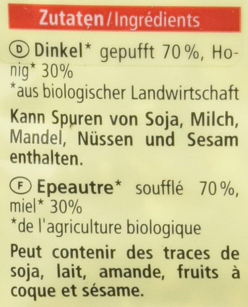 Bio Dinkel Gepufft, 200G Cereale Naty Shop