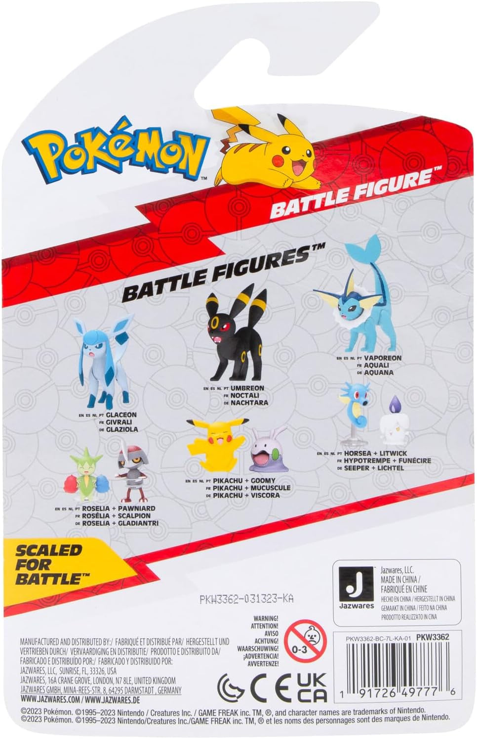 Pack de figurines de combat Pokémon (Glaceon) W15 Figurines Naty Shop