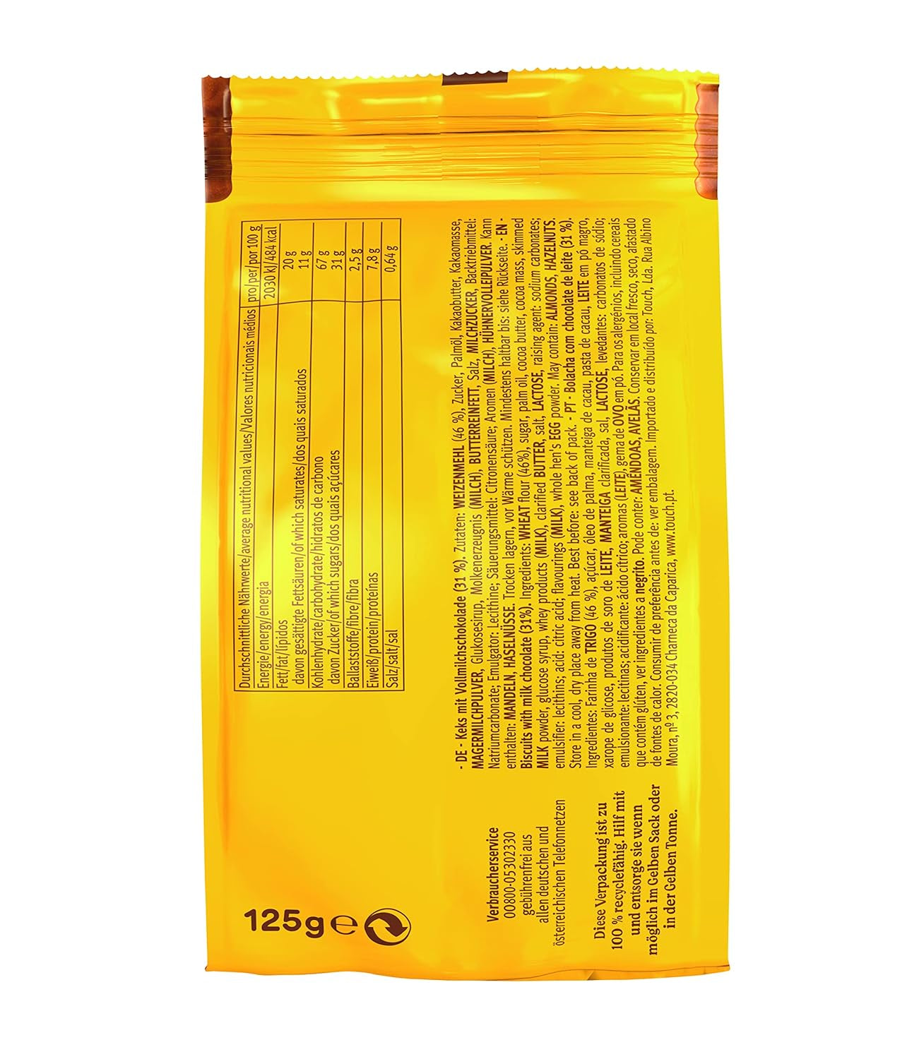 Leibniz Minis Choco Lot de 12 petits biscuits croquants au chocolat au lait en vrac pour le stockage ou la vente (12 x 125 g)