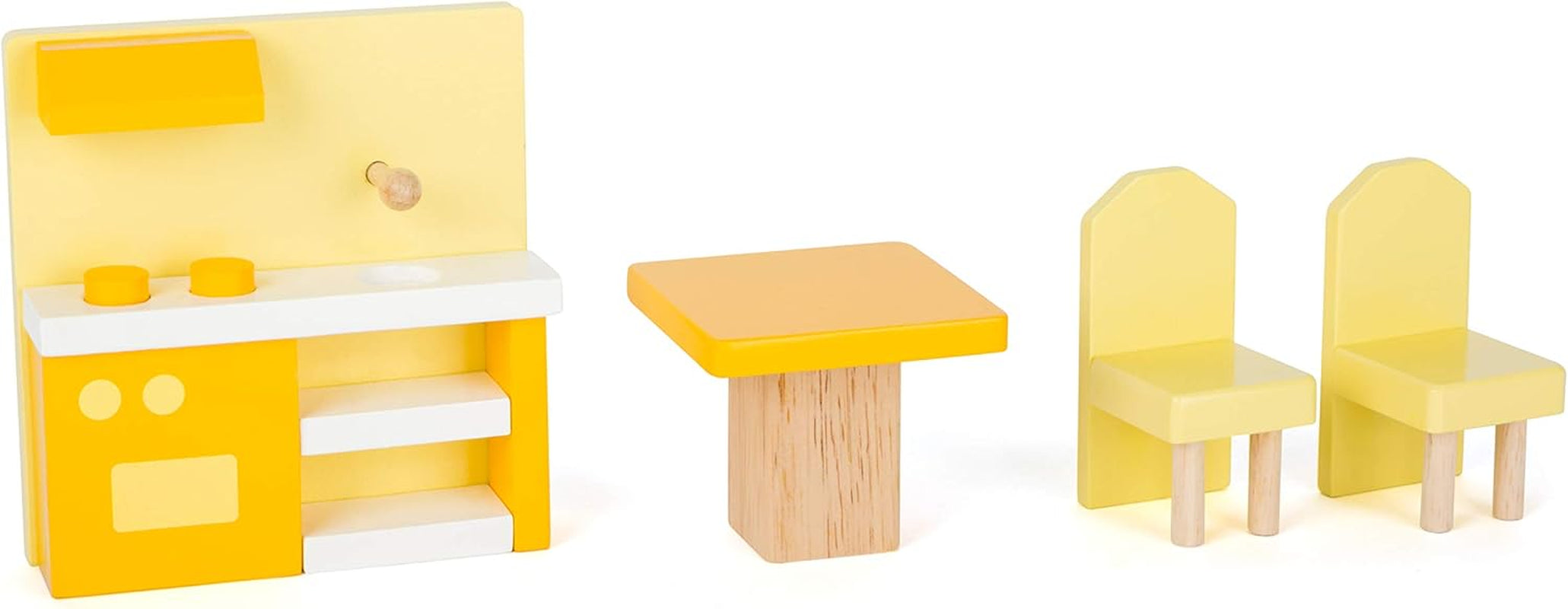 Small Foot 11192 Maison de poupée tournante en bois à 3 étages avec meubles jouets multicolore 37 x 40 x 67 cm Naty Shop Doll Houses