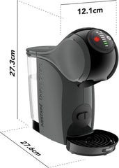NESCAFÉ DOLCE GUSTO DeLonghi Dolce Gusto Genio S EDG226.A, Machine à expresso à capsules comprenant 3 capsules, design compact, bac d'égouttage réglable, 0,8 l, réservoir d'eau amovible, 1470 W, Anthracite