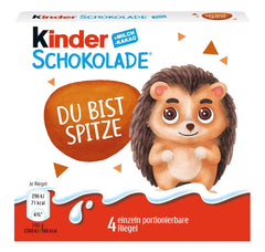 Kinder Chocolate (20 x 50 g) – Cadeau de Saint-Valentin pour elle et lui, bonbons Carnaval et Mardi Gras – Barres de chocolat au lait fourrées – 20 paquets de 4 barres individuelles chacune