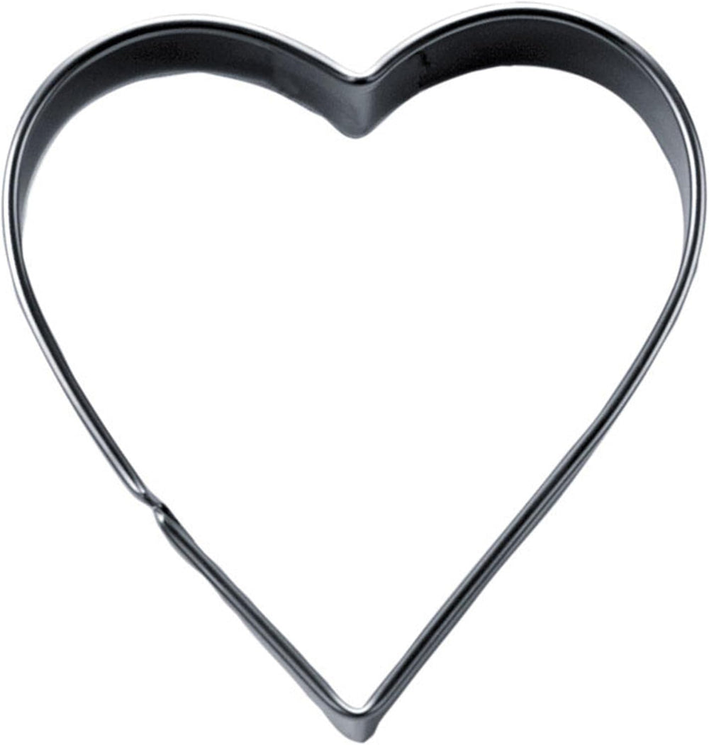 Boîte à biscuits Städter en forme de cœur, 7,5 x 2,5 cm de haut, acier inoxydable