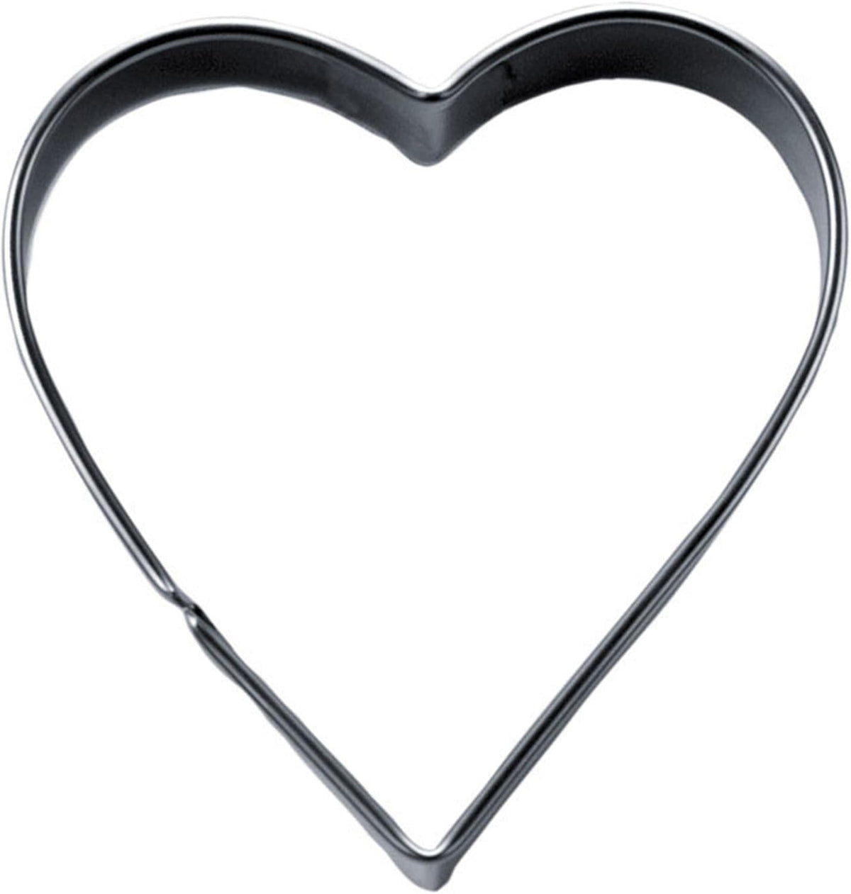 Boîte à biscuits Städter en forme de cœur, 7,5 x 2,5 cm de haut, acier inoxydable