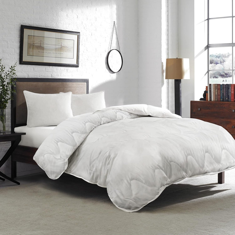 Couette premium 200X200Cm 4 saisons, couette toutes saisons 200X200 - chaude en hiver et fraîche en été, 2 housses de couette combinables 200X200 Couettes et couettes Naty Shop