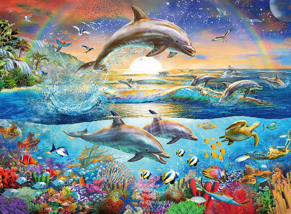 Puzzle pour enfants Ravensburger - 12895 Dolphin Paradise - Puzzle pour enfants à partir de 9 ans, avec 300 pièces au format XXL Puzzle Naty Shop Titre par défaut