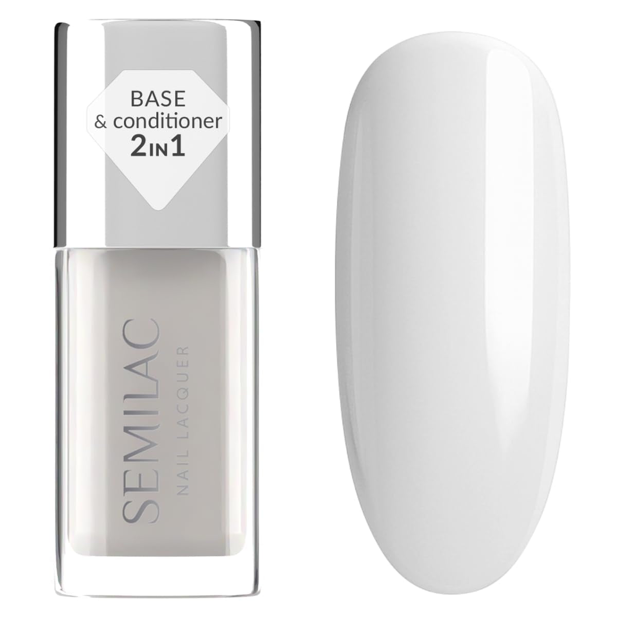 Base lissante Semilac 9 ml – Base lissante pour vernis à ongles classique, équilibrant, fortifiant et auto-nivelant