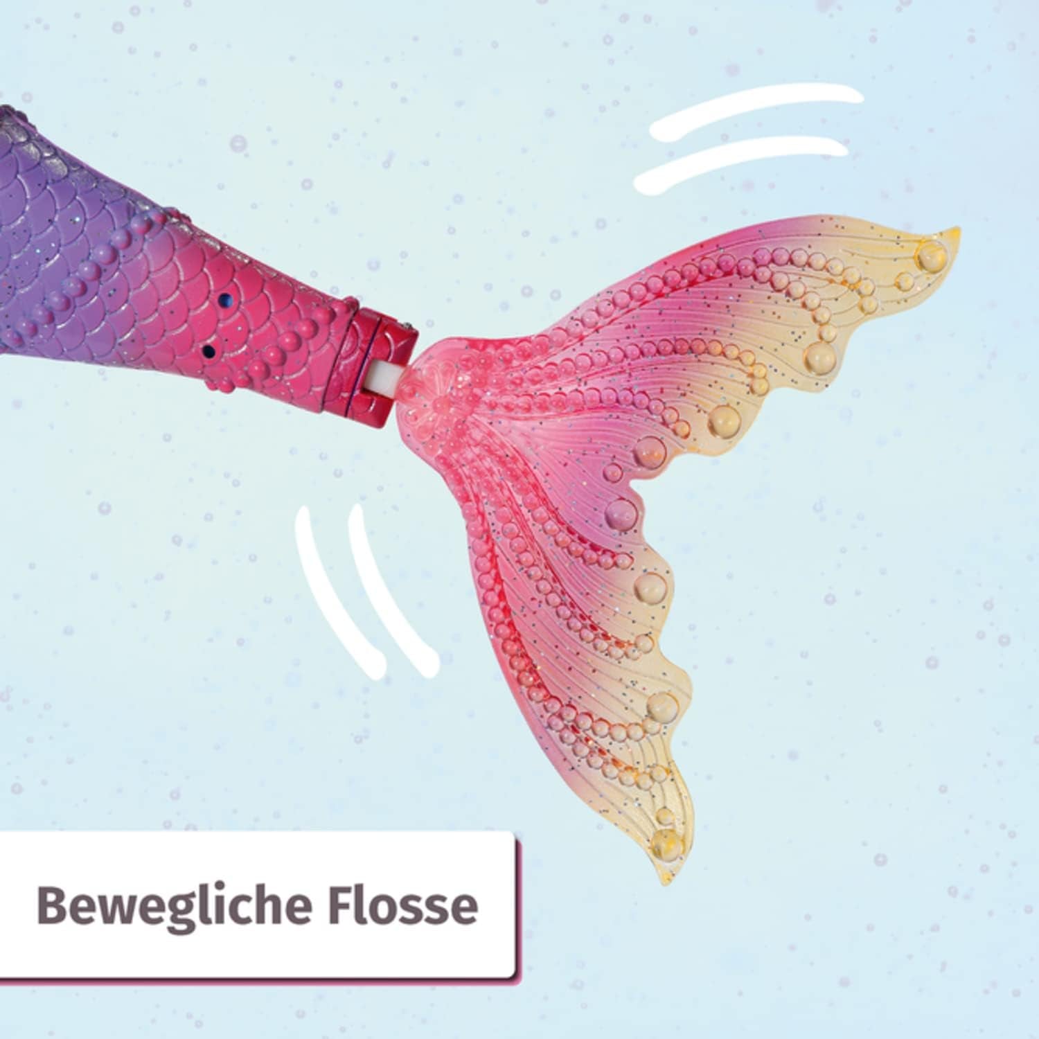 BABY Born Little Sister Mermaid 46 cm Poupée sirène imperméable avec cheveux longs et nageoire scintillante mobile, avec jouet. diadème et peigne, 833681 Zapf Creation Dolls Naty Shop