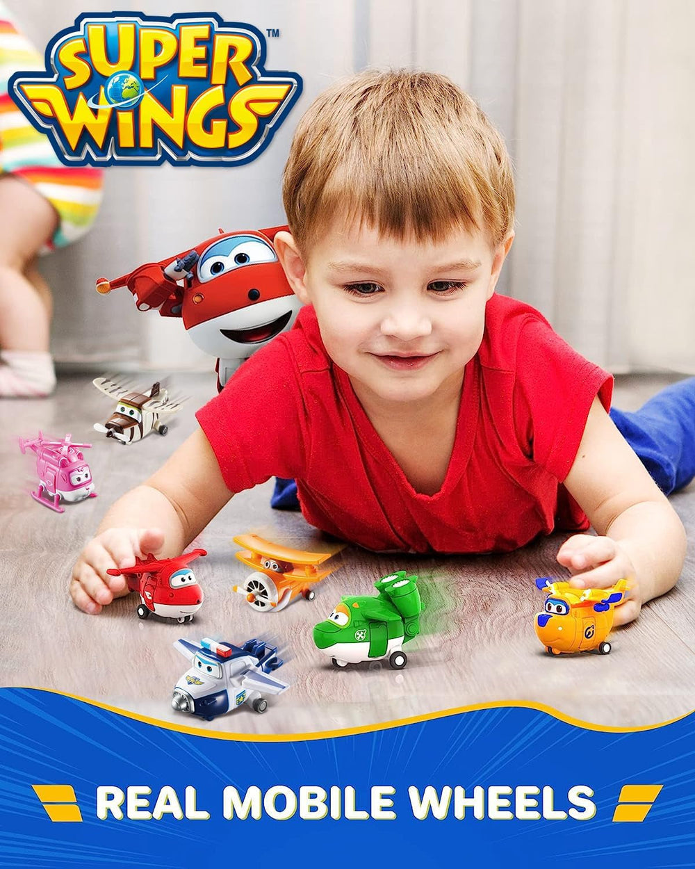 Super Wings Transform-A-Bots World Airport Crew - Série 1 - Pack collector Crew - 15 figurines - Figurines 2" Naty Shop