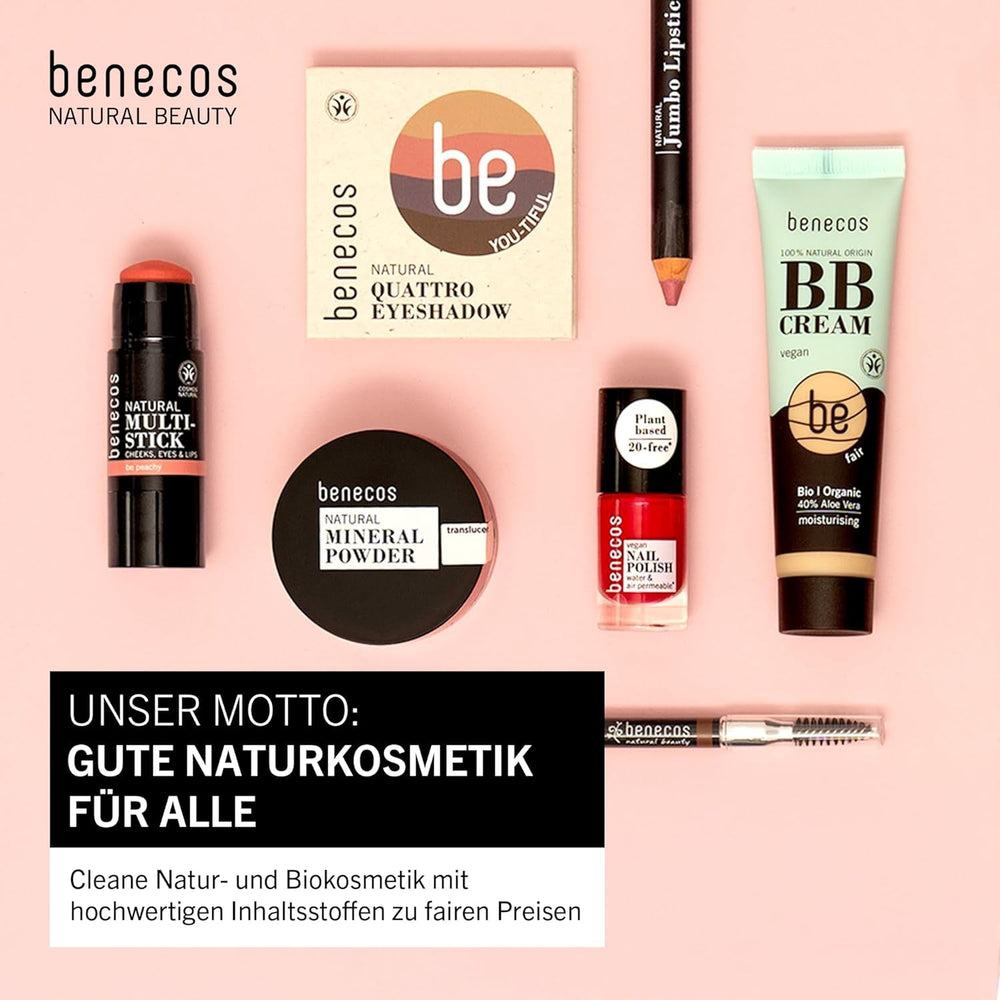 Oja vegană Benecos 20-Free Rock It - ojă pe bază de plante - uscare rapidă și de lungă durată - permeabilă la apă - îmbogățită cu biotină - 5ml