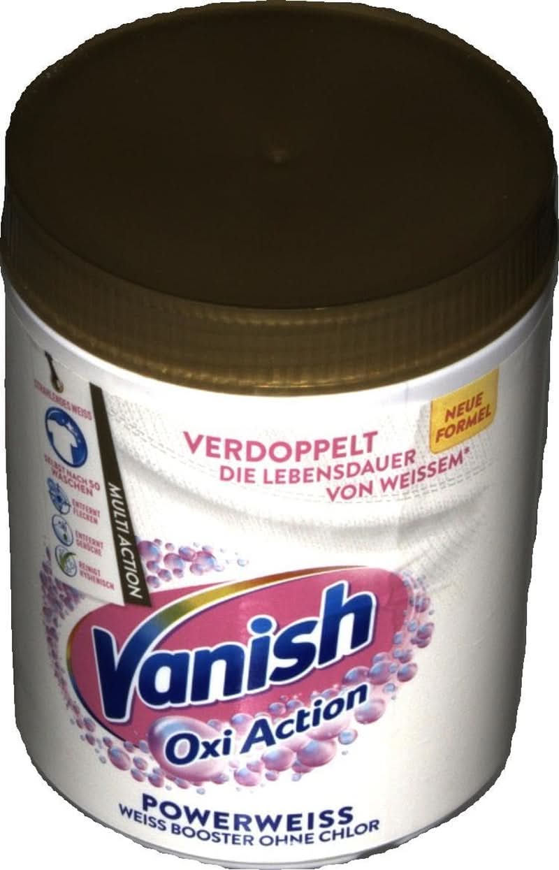 Vanish Oxi Action Powerwhite Poudre - 1 X 1,125 Kg - poudre détachante et améliorant le linge sans chlore - pour linge blanc Détergents à Lessive Naty Shop