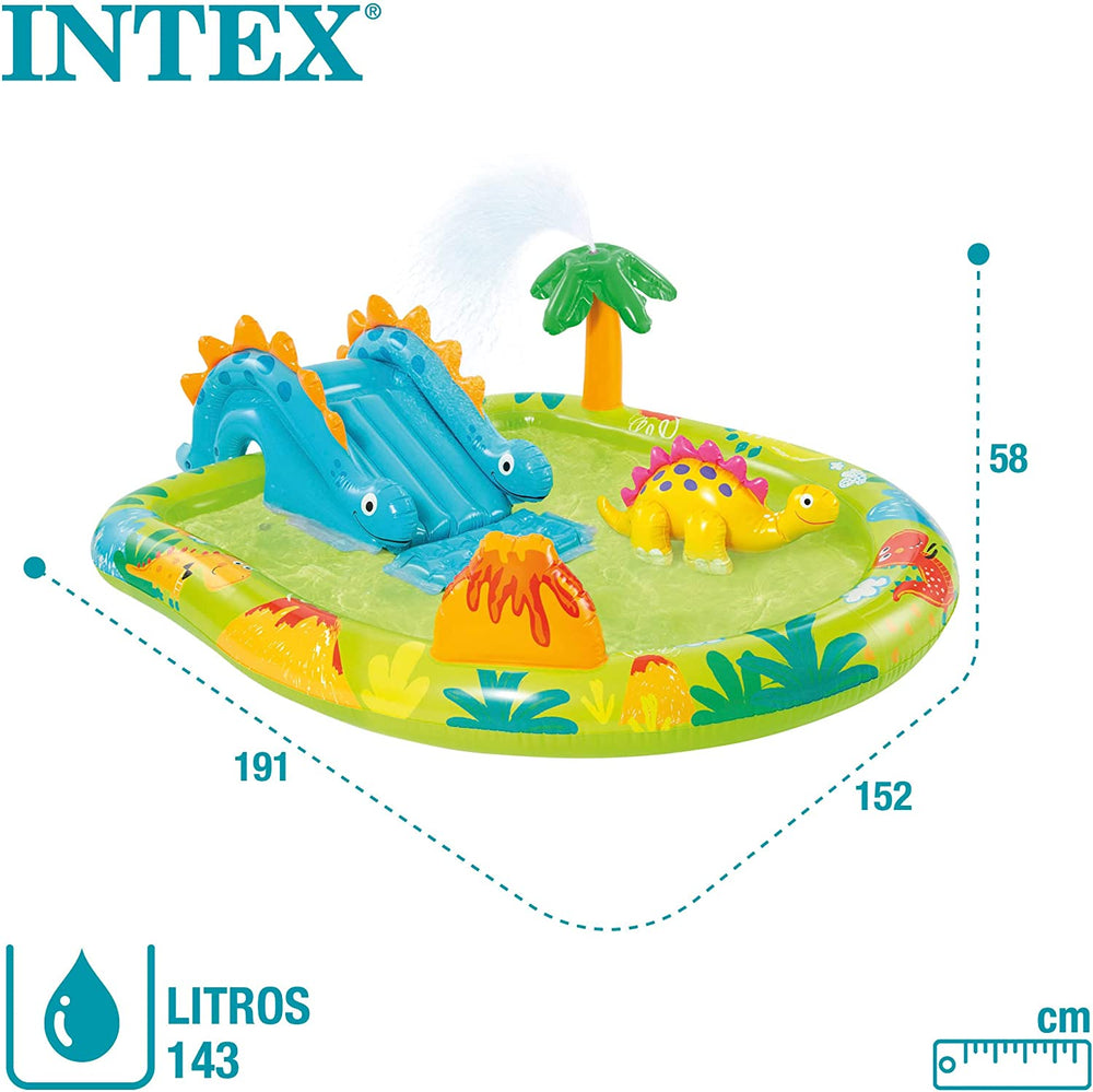 Aire de jeux gonflable Intex 57166NP avec petits dinosaures, multicolore