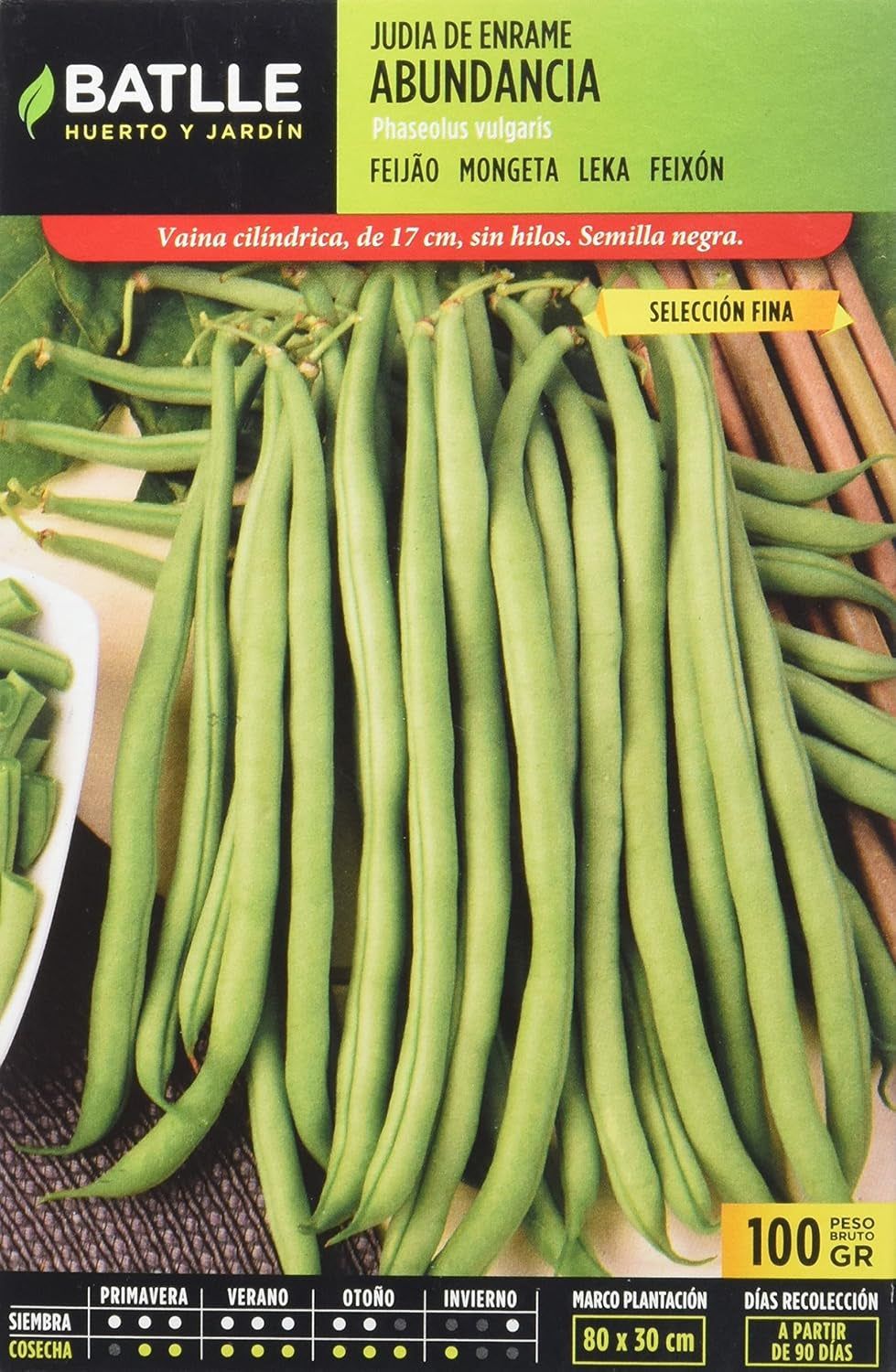 Batlle Gemüsesamen - Stangenbohne Garrofo (100G) Bohnenkerne