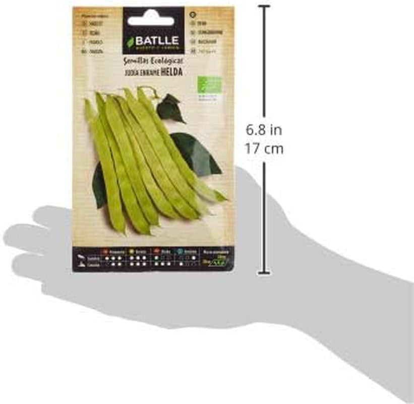 Bio Samen - Stangenbohnen Helda (28-70 Samen - Bio) (Packung Mit 2)