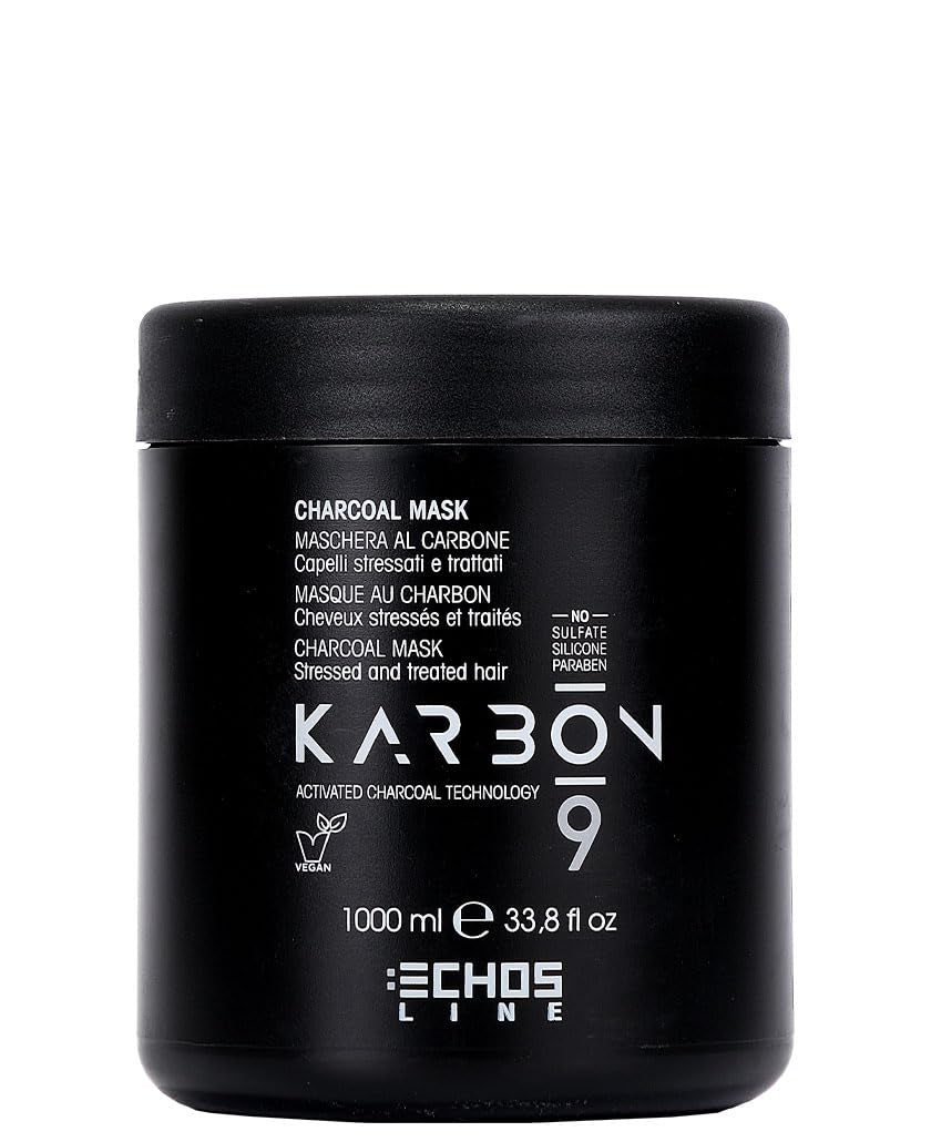 Masque au charbon végétalien biologique Echosline Karbon 9 (1000 ml) Naty Shop Hair Mask Default Title