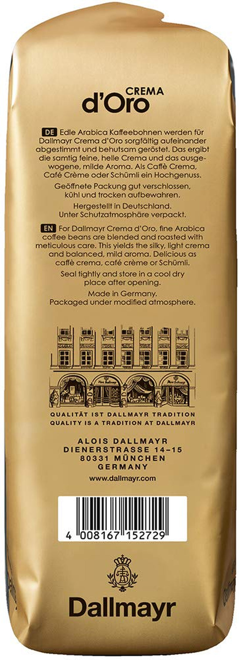 Crema d´Oro 1 000g Ganze Bohne Intenzität: 6/10